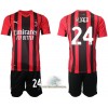 Officiële Voetbalshirt + Korte Broek AC Milan Simon Kjaer 24 Thuis 2021-22 - Kids